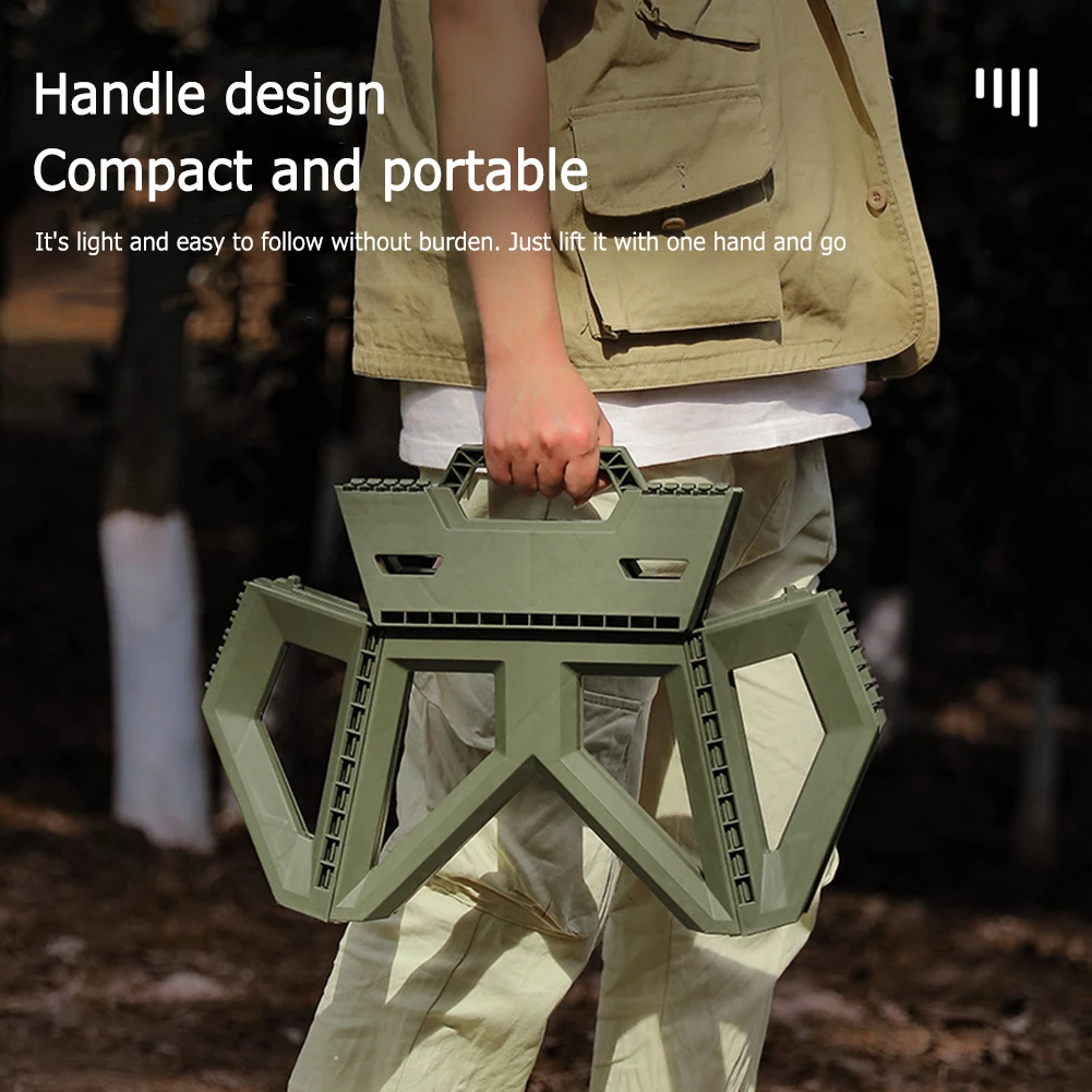 Outdoor Portable Folding Stool High Load-bearing Handle Design Fishing Stool Square Stool Maza