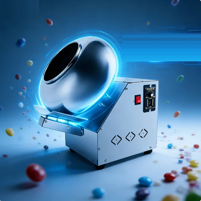 

Коммерческая небольшая домашняя машина для нанесения покрытия на шоколадный спрей, машина для полировки конфет, машина для нанесения покрытия с орехами и сахаром