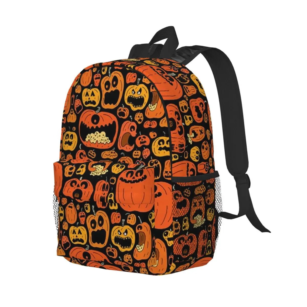 Ghost Pumpkin Halloween Backpack Student Boys Girls BookBag Men Women School Bag Laptop Shoulder Bags