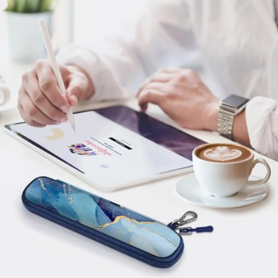 Pen Holder Case for Apple Pencil Pro, Apple Pencil USB-C/ 1st/ 2nd Generation,Soft Neoprene Zipper Carrying Bag Sleeve Pouch fo view 5