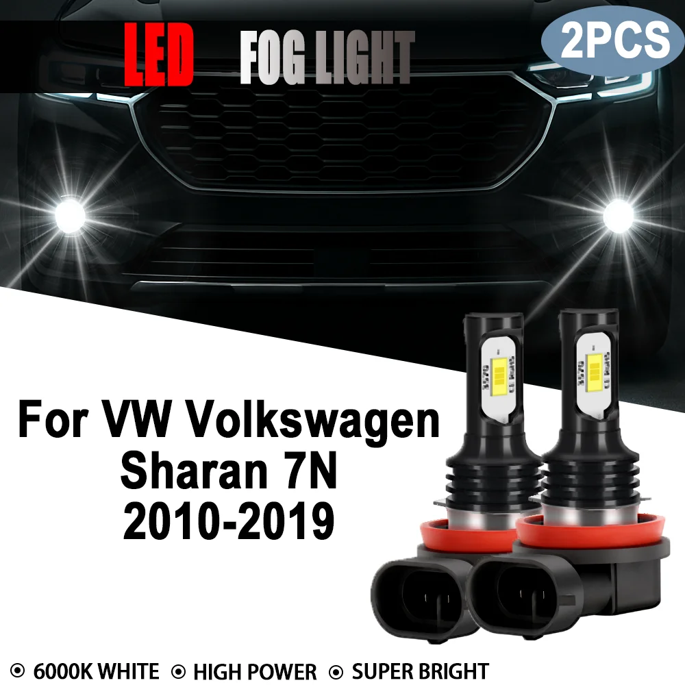 H11 LED Auto CSP LED Lampadine Fendinebbia 6000K Bianco Fendinebbia Per VW Volkswagen Sharan 7N 2010 2011 2012 2013 2014 2015 2016 2017 2018 2019