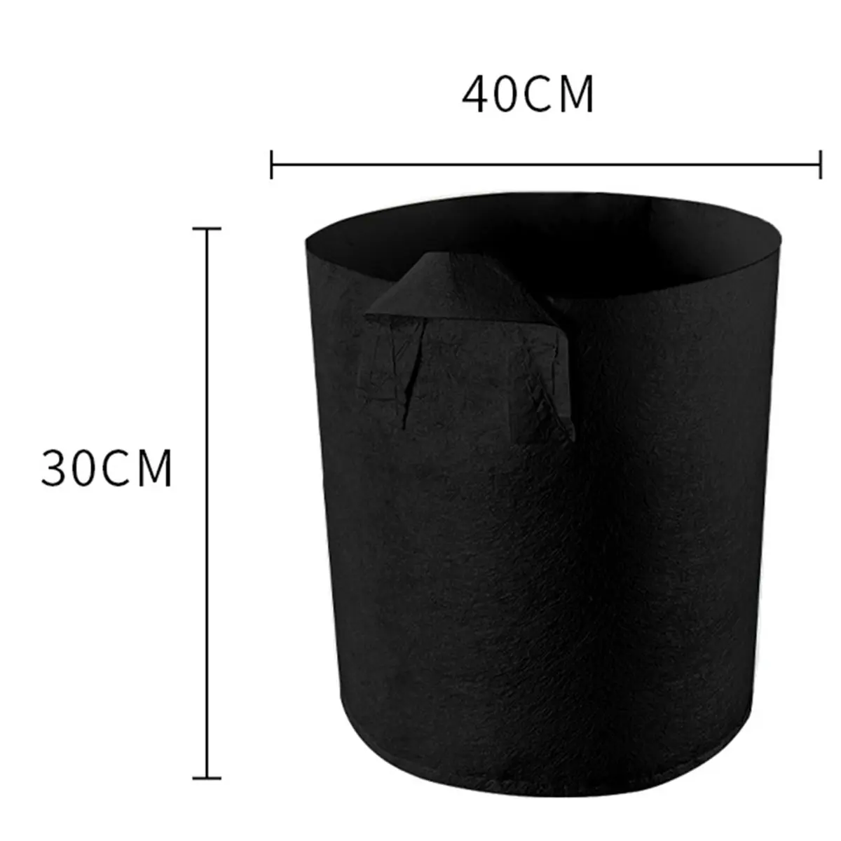 5Pcs Vegetable/Flower/Plant Grow Bags 10 Gallons Thickened Non-Woven Grow Bags Aeration Fabric Pots with Handles