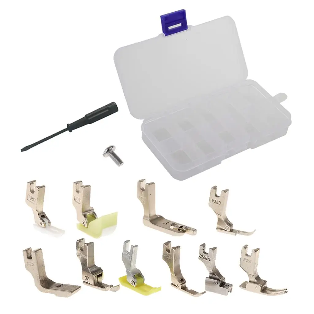 

Universal Presser Foot Hem Rolled Zipper Foot Sewing Machine Parts Kit for Industrial Sewing Machines Sewing Supplies