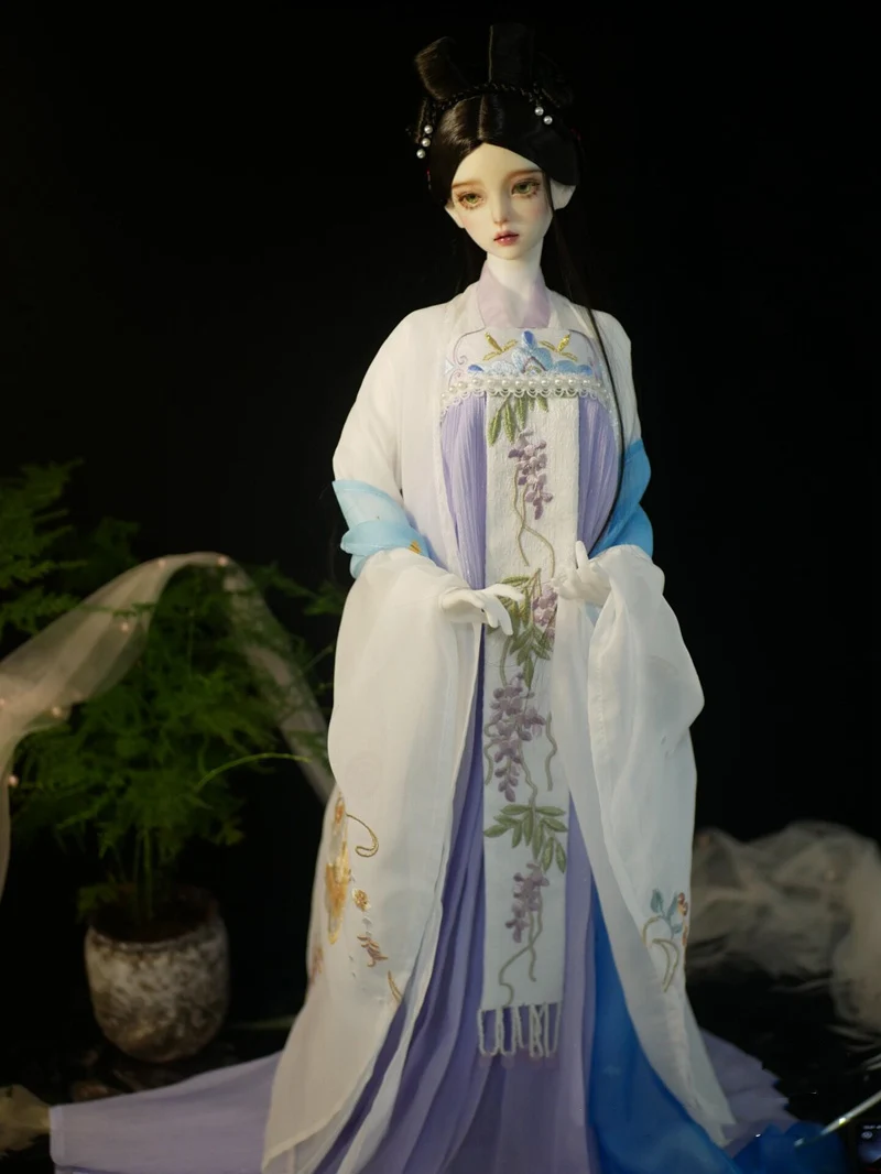 

1/4 1/3 Scale BJD Ancient Costume Hanfu Fairy Dress Outfit For BJD/SD MSD SD13 Big Girl EID Women Doll Clothes Accessories A1366