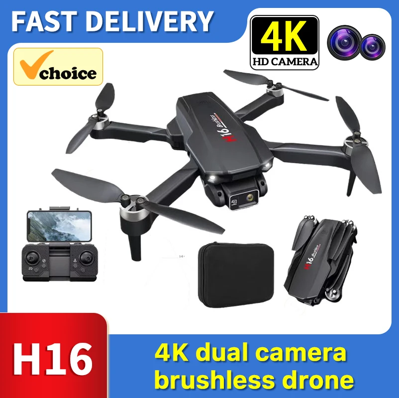 New Dron H16 Professional Dual-Camera Quadcopter With GPS, Brushless Aerial Photography, Laser Obstacle Avoidance, RC toys