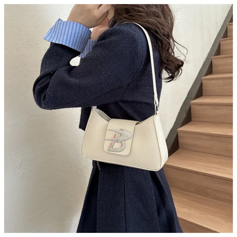 Winter New Niche Stick Underarm Shoulder Bag Women's Textured Female Shoulder Bag Personalized Luxury Brand Shoulder Bag Handbag