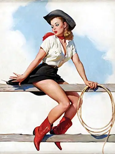 Lady Sexy Vintage Retro Dekor Metall Blechschild