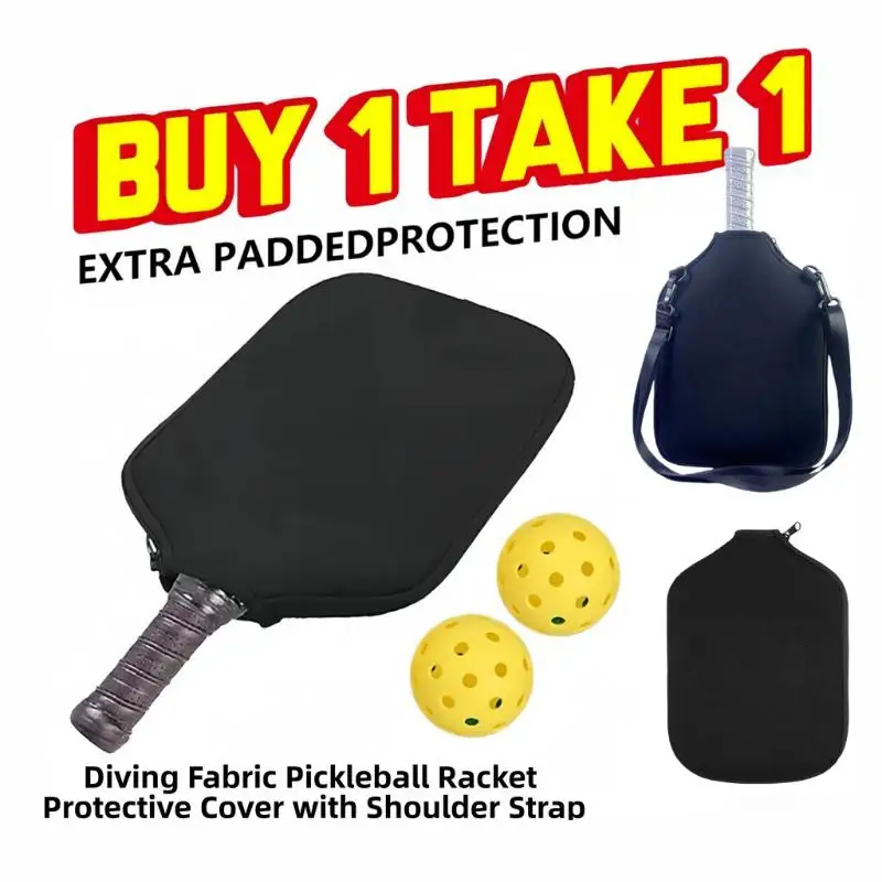 Light weight Neoprene Pickleball Paddle Cover Waterproof Material Against Dust Scratches for Standard size Paddles Accessories
