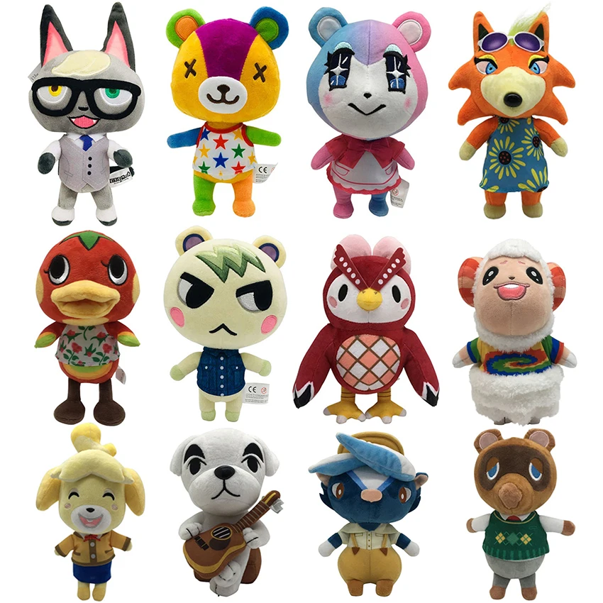 

20-25cm Animal Crossing Plush Toys Stuffed Figures Owl KK Tom Judy Isabelle Plush Cute Wolf Anime Plush Kids Party Gift