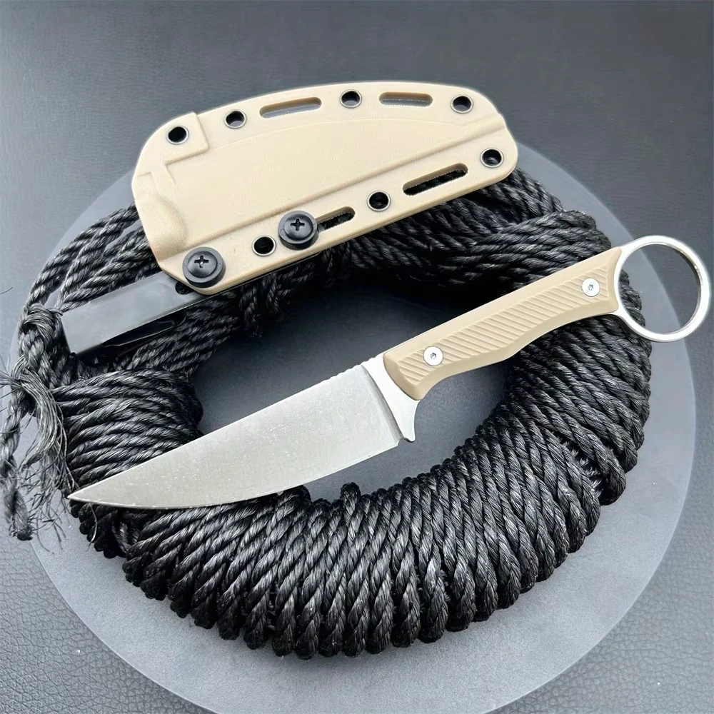 

Высококачественный прямой нож с ручкой из нейлонового волокна, кемпинг, пеший туризм, EDC, портативный охотничий прочный многофункциональный инструмент, ручные ножи