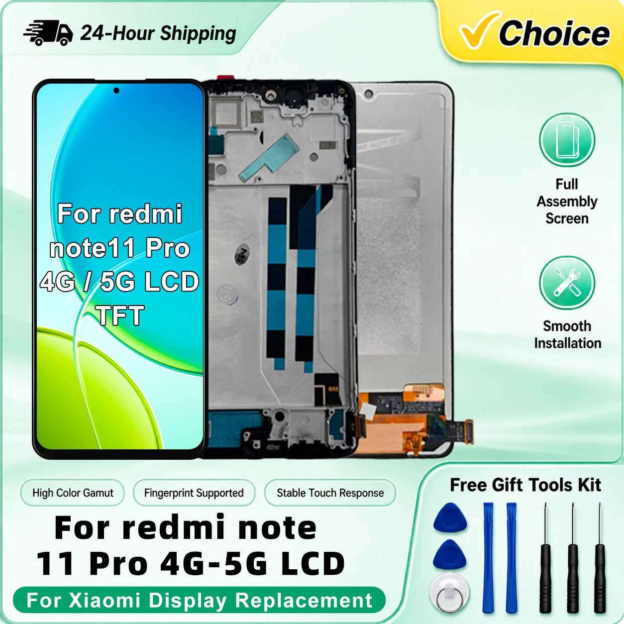 High Quality TFT Display For Xiaomi Redmi Note 11 Pro 4G LCD 2201116TG Touch Screen Digitizer For Redmi Note11 Pro 5G LCD Repair