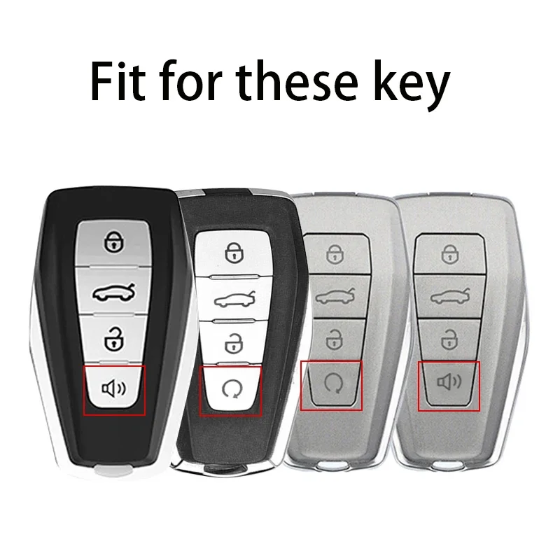 Carbon Metal Car Key Case Cover For Geely Key Fob Cover Multicolor for Geely Coolray 2024 X6 Emgrand Global Hawk GX7 Accessories