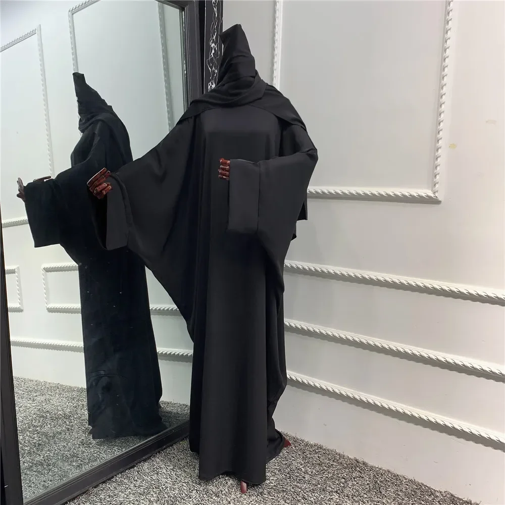 Conjunto de 2 piezas de vestido Hijab para mujer musulmana, bufanda larga, ropa de oración Abaya, ropa islámica, vestido Maxi suelto, bata Khimar Abayas