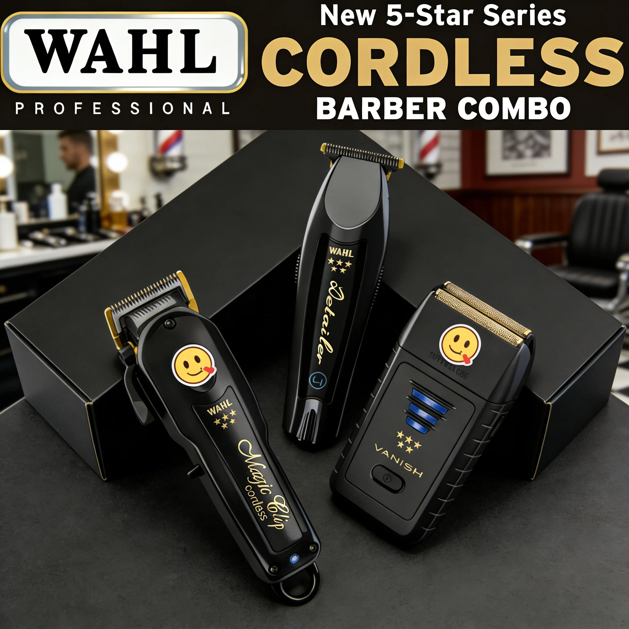 Professional Wahl 8148 Magic Clip Vapor Oster Barber Cordless Hair Clipper Hair Trimmer Vanish Shaver For Barbers Stylists