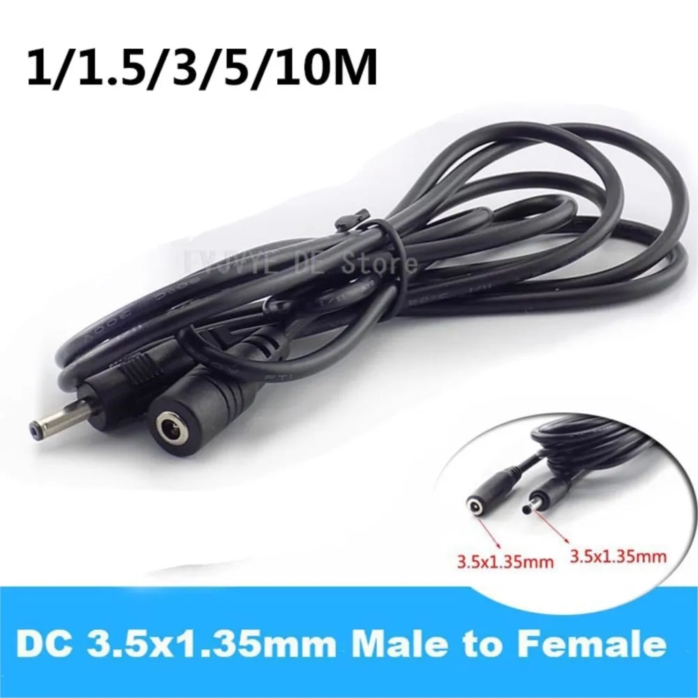 1/1.5/3/5/10M Extension Power Cord DC 5V 2A Power Cable 3.5mmx1.35mm Male to Female Adapter  for CCTV Camera Led Light Strip D5