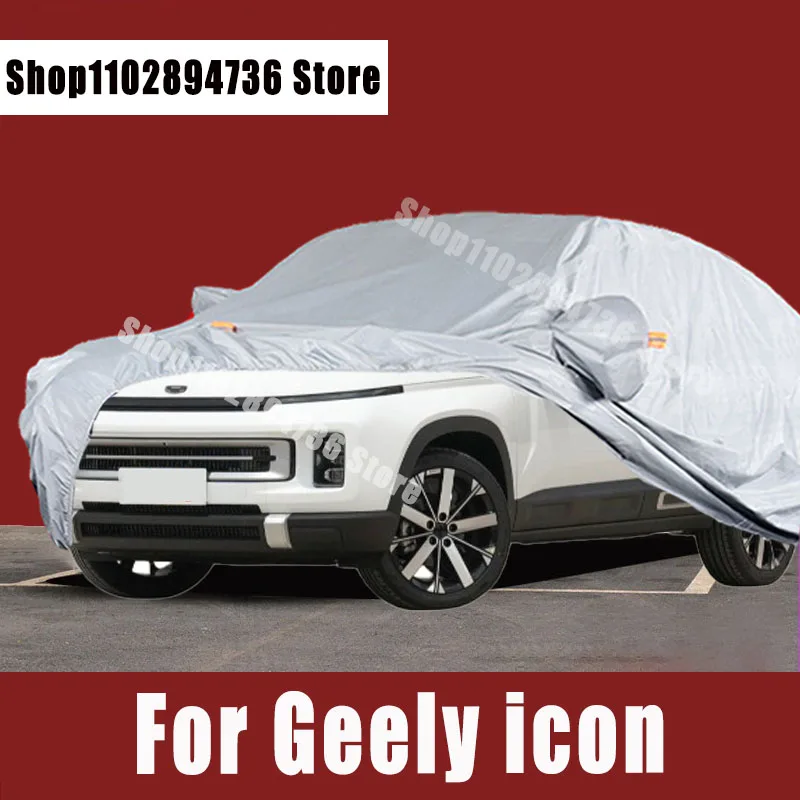 For geely icon Full Car Covers Outdoor Sun uv protection Dust Rain Snow Protective Auto Protective cover