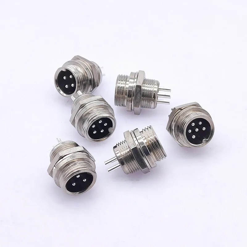 10PCS GX12 12mm  connector 2pin3Pin5Pin6Pin7Pin quick connector 5A 125V with  sets of dust covers 10PCS