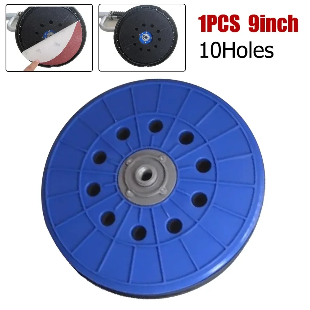 1PC 9inch Backup Pad Drywall Sander Hook And Loop Sanding Discs Grinding Polishing Plate For Dustless Sand Abrasives Tools