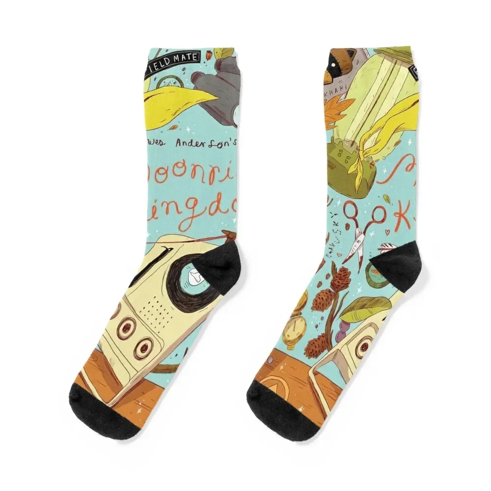 

Wes Anderson Film Socks floral designer brand set Socks Male Women's