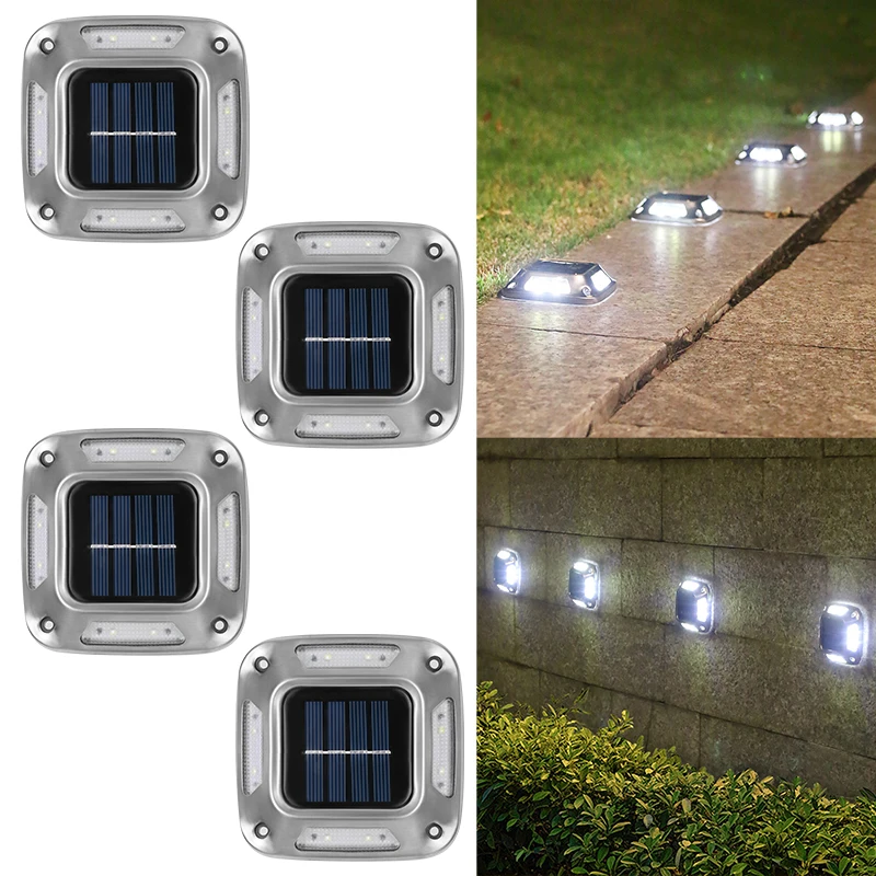 8LED Solar Oprit Licht Outdoor Tuin Grondverlichting Waterdichte LED Solar Wandlamp Camping voor Stap Trap Pathway Dec