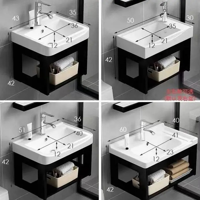 Small wash basin Bathroom Wash basin Pool Simple small apartment household  washbasin cabinet combination Customizable
