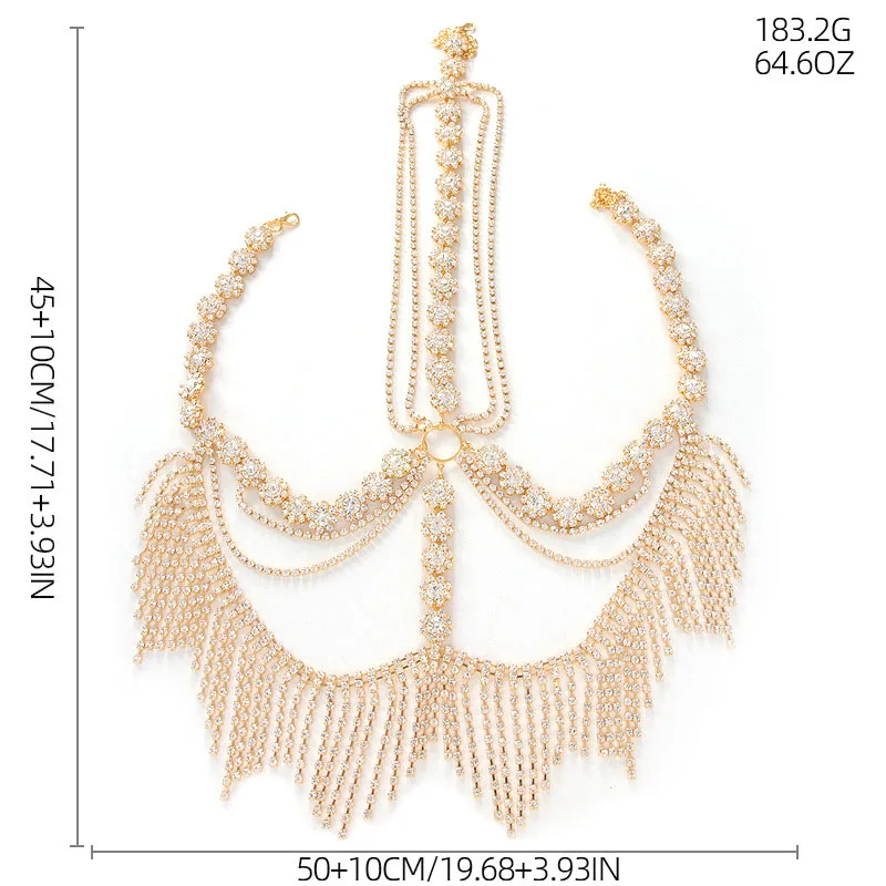 Silver Long Tassel Face Chain Rhinestone Forehead Crown Fringe Bridal Festival Masquerade Mask Party Body Jewelry