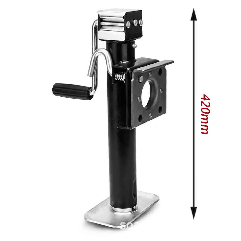 Weld-On Bracket-Style Swivel Trailer Jack 2000 lbs Support Capacity 10 Inches Vertical Travel Bolt-on Trailer Tongue Jack for RV