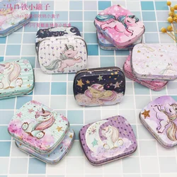 16-delige Eenhoorn Paard Mini Cover Ijzeren Tin Metal Case/Headset Kan/Pillendoos/Snoep Kauwgom opslag Gift