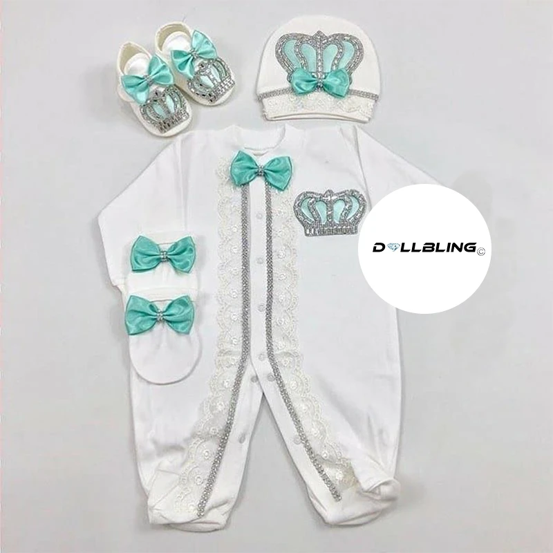 19. Newborn Baby Boy Outfits Set Kids Clothing Real Cotton Infant Care Products Body Suit Shirt Pants Hat 5 Pieces Origin Turkey