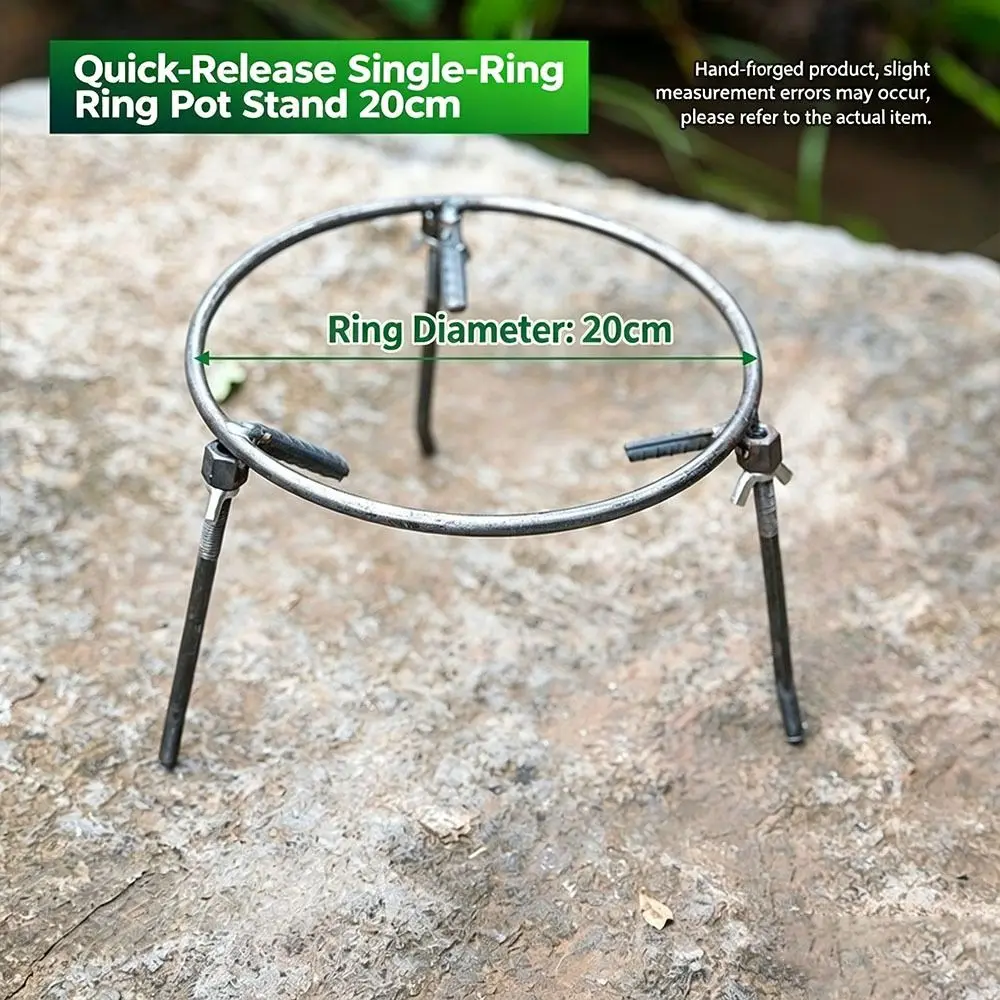 New Cast Iron Pot Rack Detachable Stable Fire Pit Rack Heavy Duty Triangular Triangular Pot Stand Picnic
