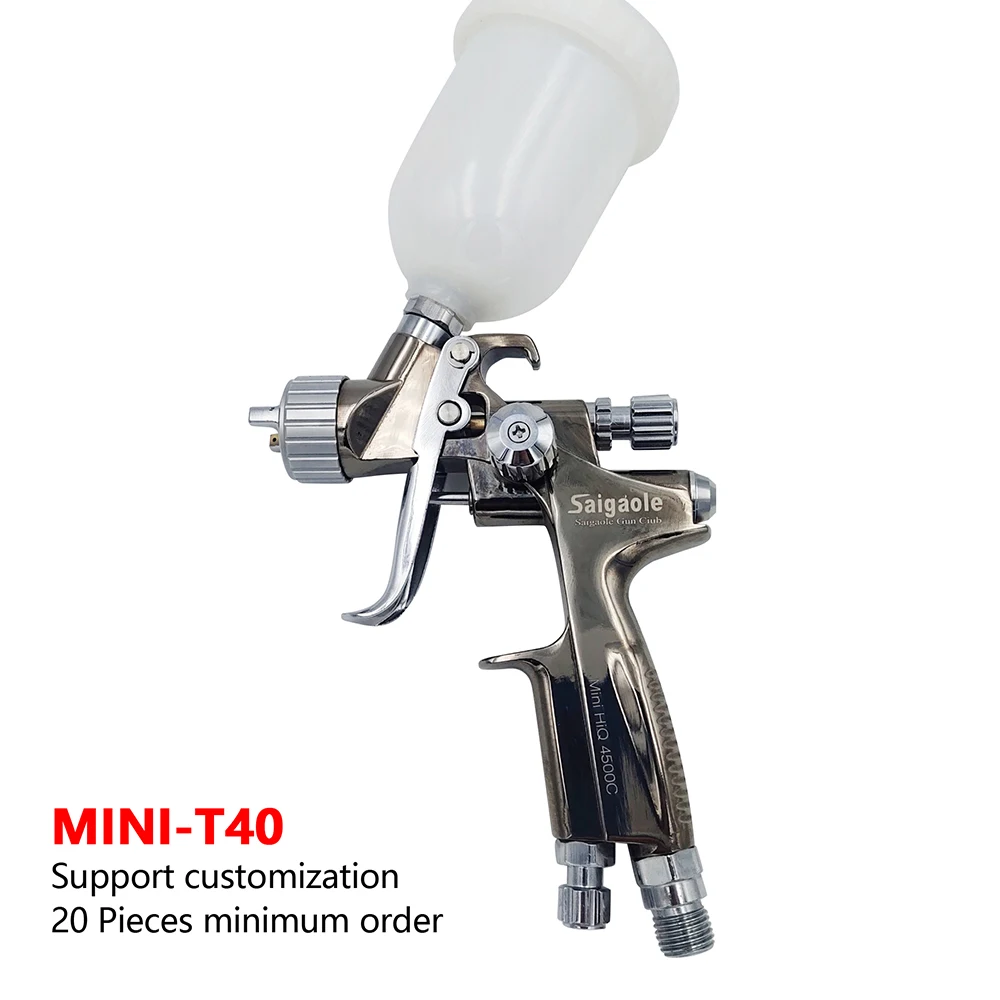 

Mini T40 Paint Spray Gun Automotive Leather Furniture Small Area Repair Spray Paint Gun Diameter 0.8mm 1.0mm Cup Capacity 125ml