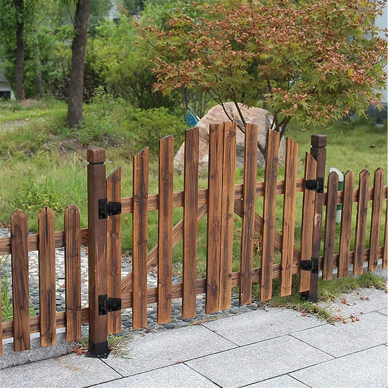 

3pcs Black Painted Door T-Shape Heavy Duty Metal Hinges For Gate Wood Door Background Wall Counter Caravan Table Durable