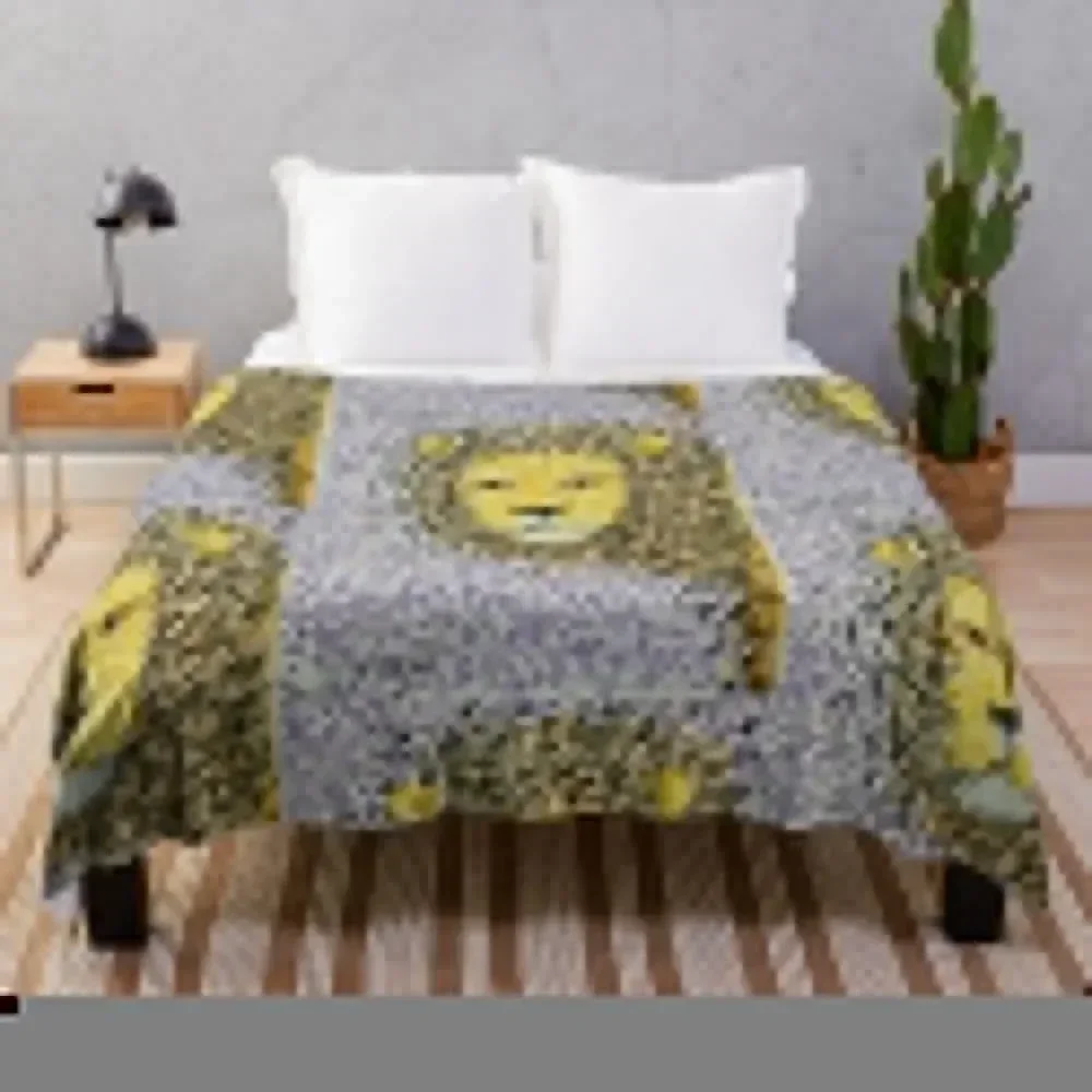

Lion Throw Blanket Single Nap Decorative Sofas Soft Big Blankets