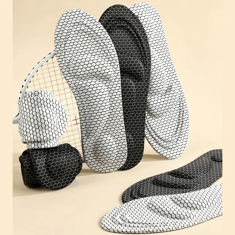 

4D Memory Foam Comfort Insole Shock Absorbing Shoe Sole Outdoor Running Insoles Graphene Deodorising Insole Can Be Cut Freely