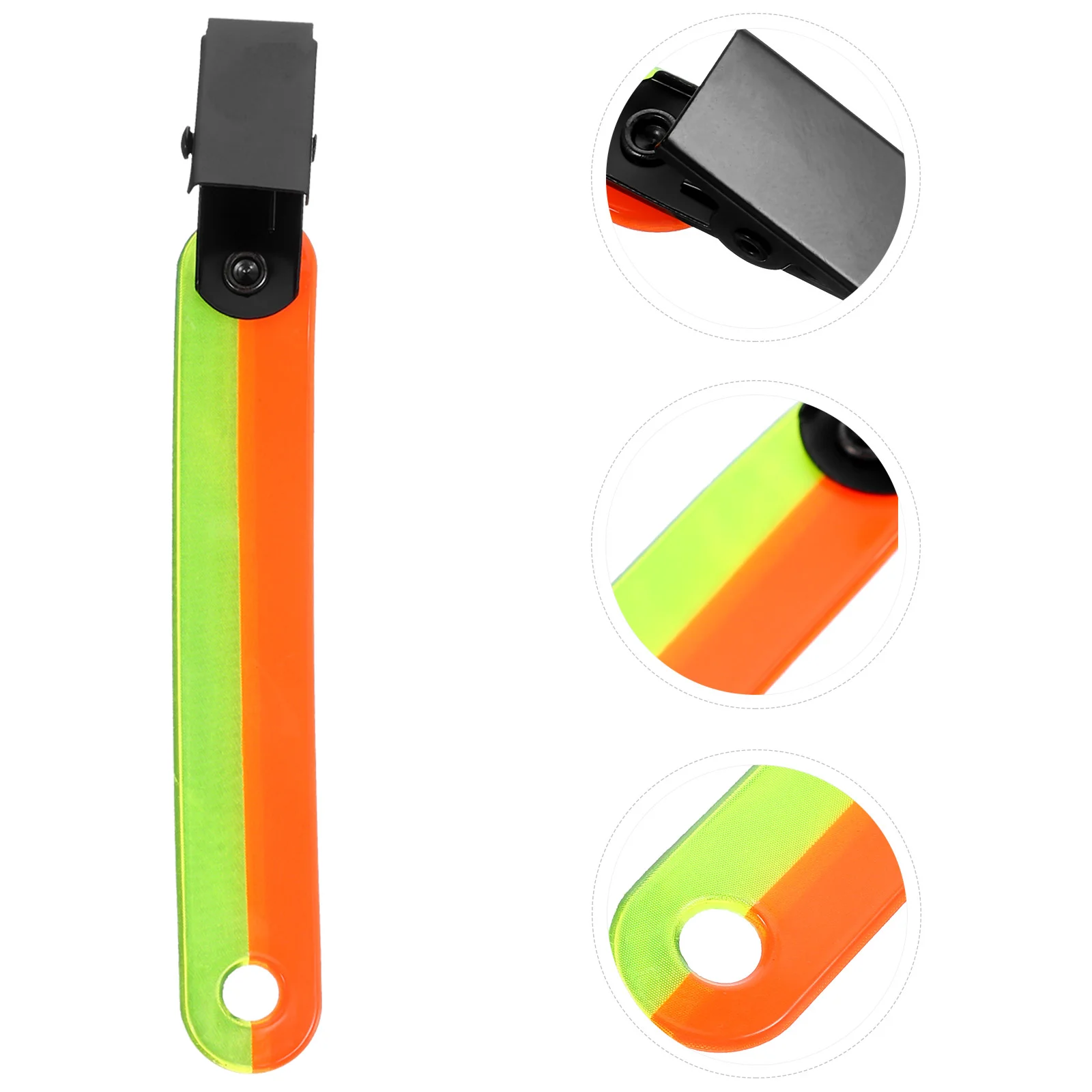 12 Pcs Fluorescent Band Clips High Visibility PVC Trail Markers Reflective Gear for Archery Night Running Cycling Camping Hiking