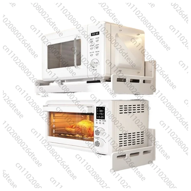 

Kitchen microwave oven rack wall-mounted multi-functional storage oven rice cooker hanging on the wall without punching bracket