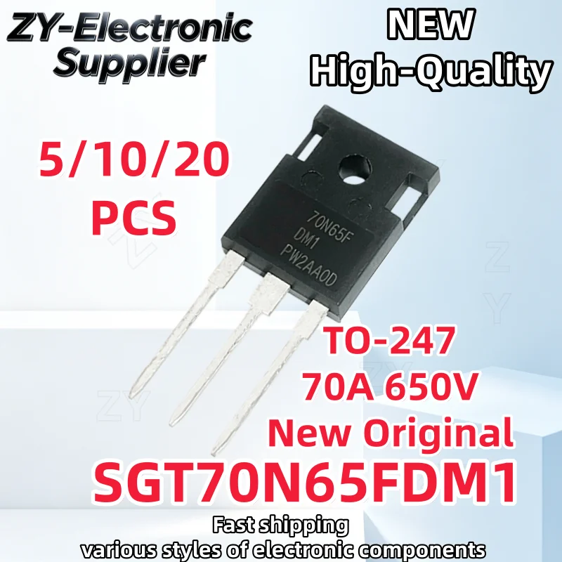 【5/10/20PCS】New Original SGT70N65FDM1 70N65FDM1 70N65F TO-247 70A 650V IGBT High-power transistor In Stock