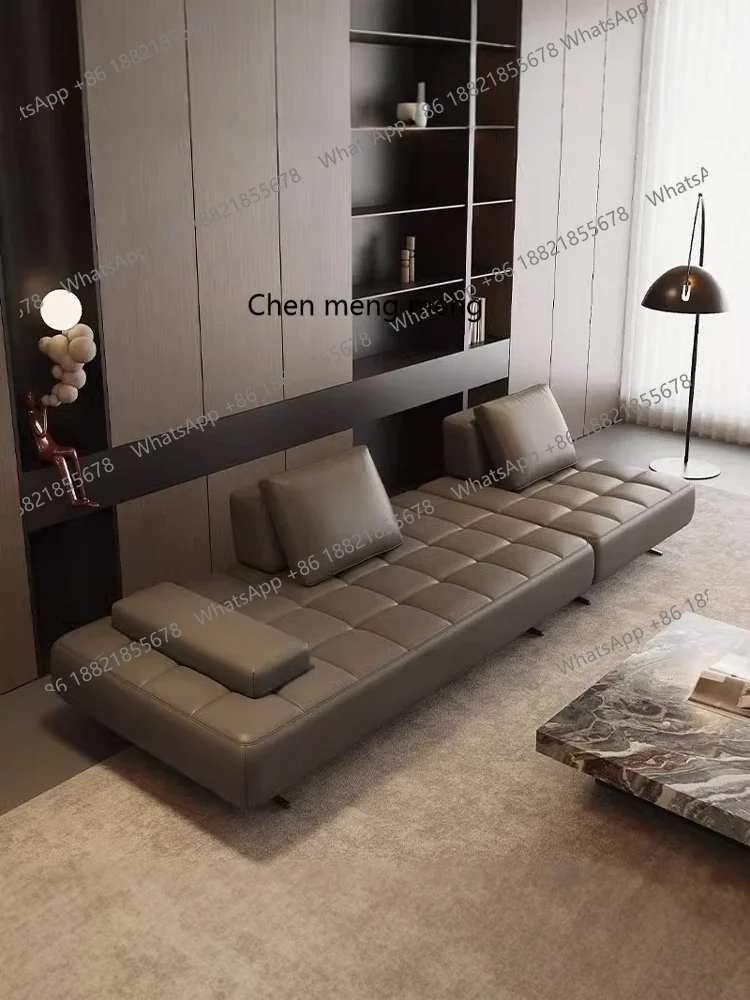 X الحد الأدنى من شقة صغيرة صف مستقيم أريكة جلدية مجموعة وحدة فيلا غرفة المعيشة، نموذج جديد