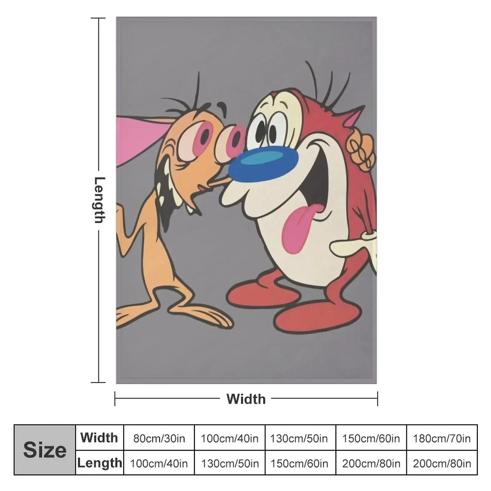 Ren and Stimpy BFF Throw Blanket Luxury blankets and throws Soft Beds Extra Large Throw Blankets