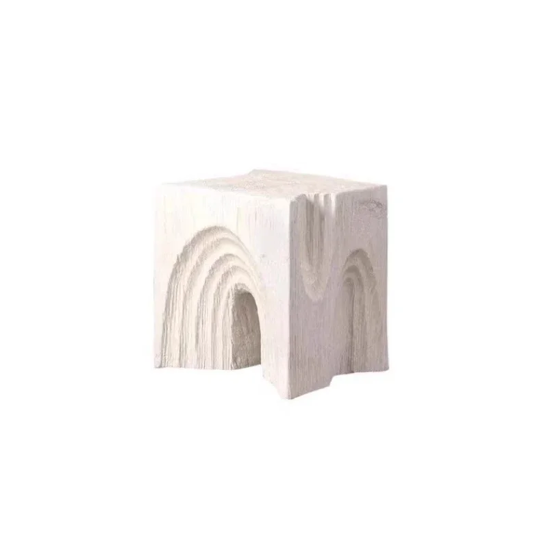 

Personality creative retro shape fiberglass low stool ornament model room exhibition hall outdoor leisure art bench