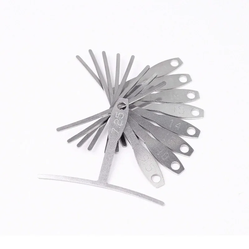 Guitar fretboard radian ruler T-shaped ruler folk bakelite guitar string pillow silk radian measurement piano maintenance tool