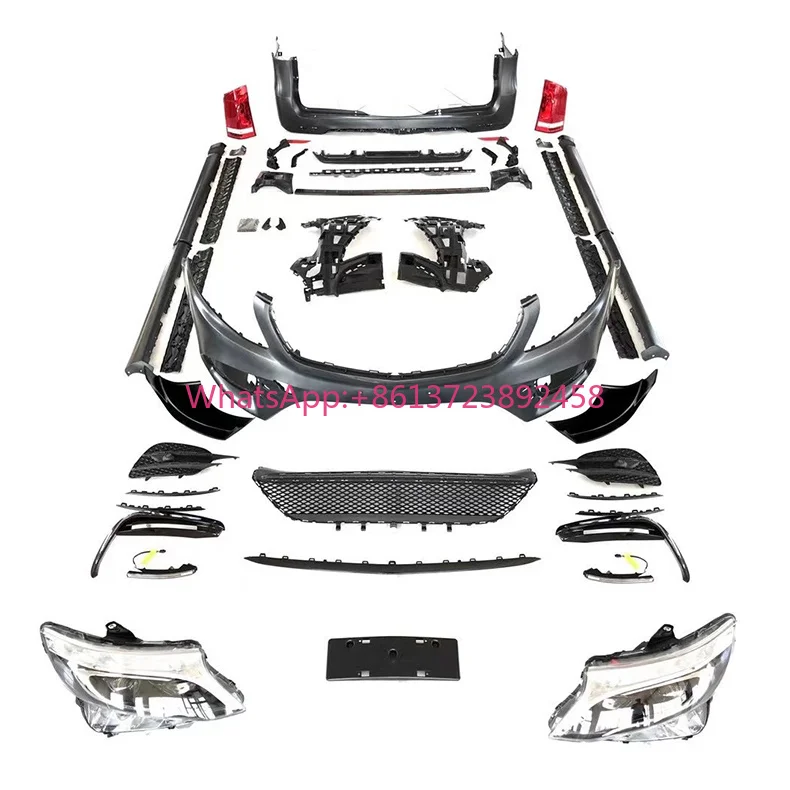 Upgrade Car Bumper Body Kits Front Lip Diffuser Side Skirt Spoiler Retrofit Hood Fenders Lights Set Tuning Auto Parts