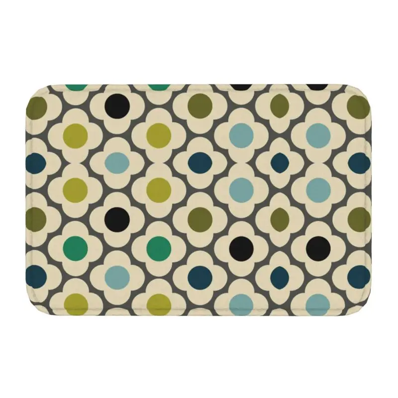 Orla Kiely Flowers Abstract Front Door Mat Anti-Slip Indoor Absorbent Geometric Doormat Floor Bathroom Entrance Rug Carpet