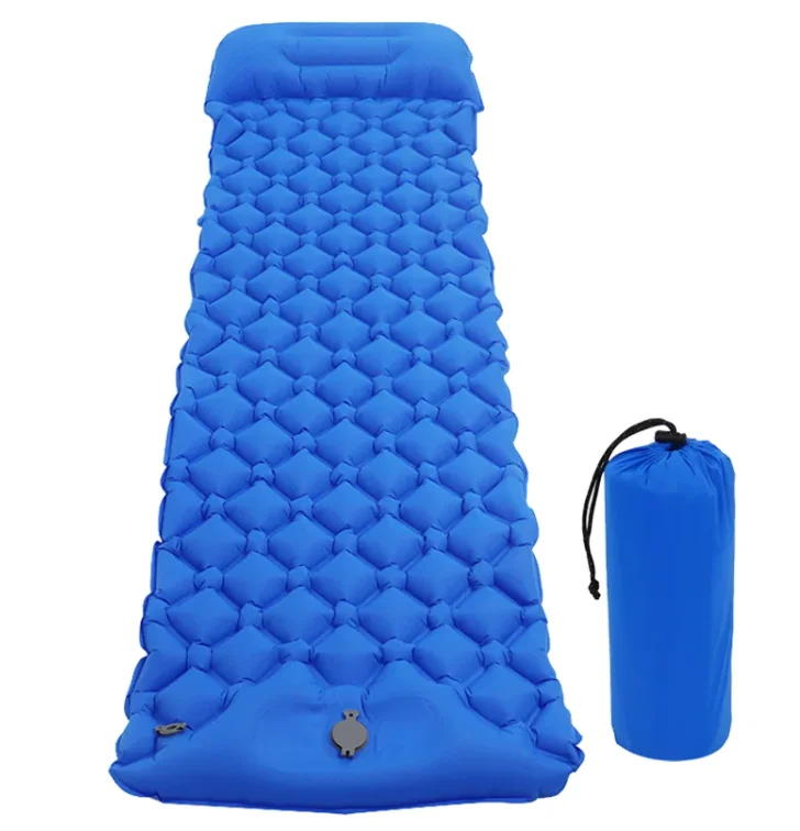 

Compact & Ultralight Inflatable Camping Air Mattress Upgraded with Built-in Foot Pump & Pillow for Hiking