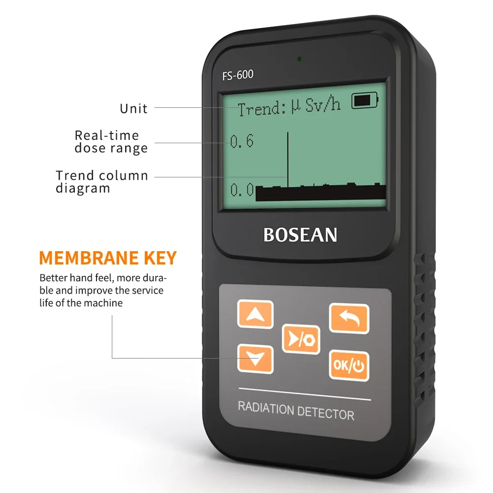 Geiger Counter Nuclear Radiation Detector X-ray R Hard β Ray Detector Handheld LCD Radioactive Tester Over Safety Value Alarm