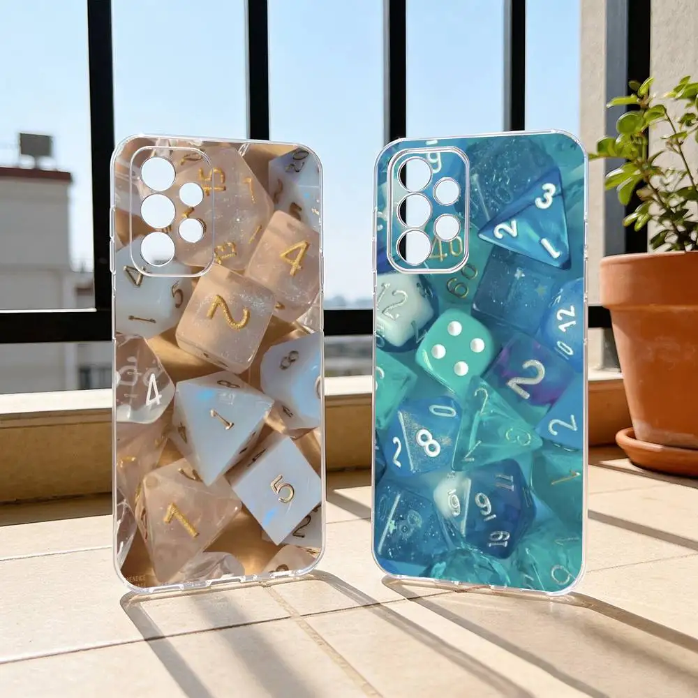 

Dice Phone Case For Samsung S25,S24,S21,S22,S23,S30,Ultra,S20,Plus,Fe Transparent Cover