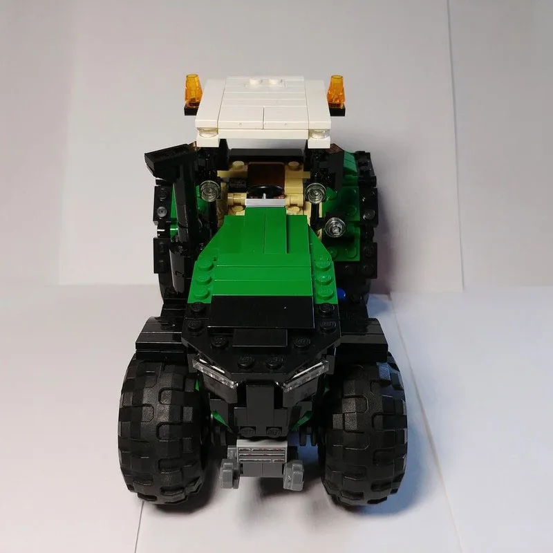 MOC-62936 Green New Cargo Tractor Building Blocks Model 395 PartsMOC Creative Boys Kids Birthday Building Blocks Toy Gifts