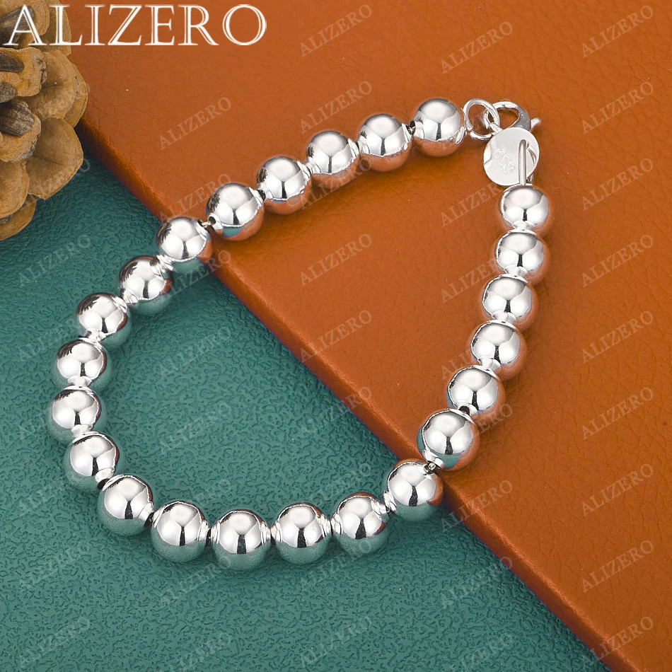 925 Sterling Silver Design 8mm Bead Bracelet For Women Men Fashion Jewelry Charm Grace Noble Wedding Accessories