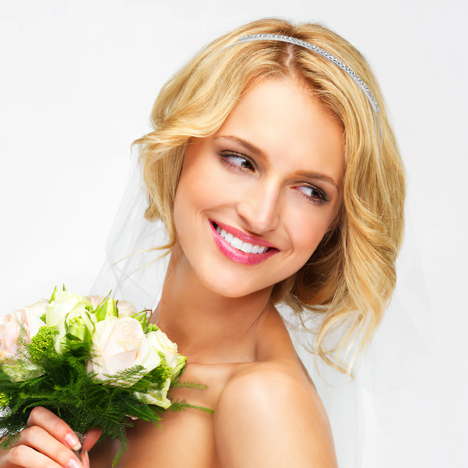 

Women Rhinestone Hair Band Metal Headband Wedding Bride Hair Accessories for Girls Party Festival Bride Headband