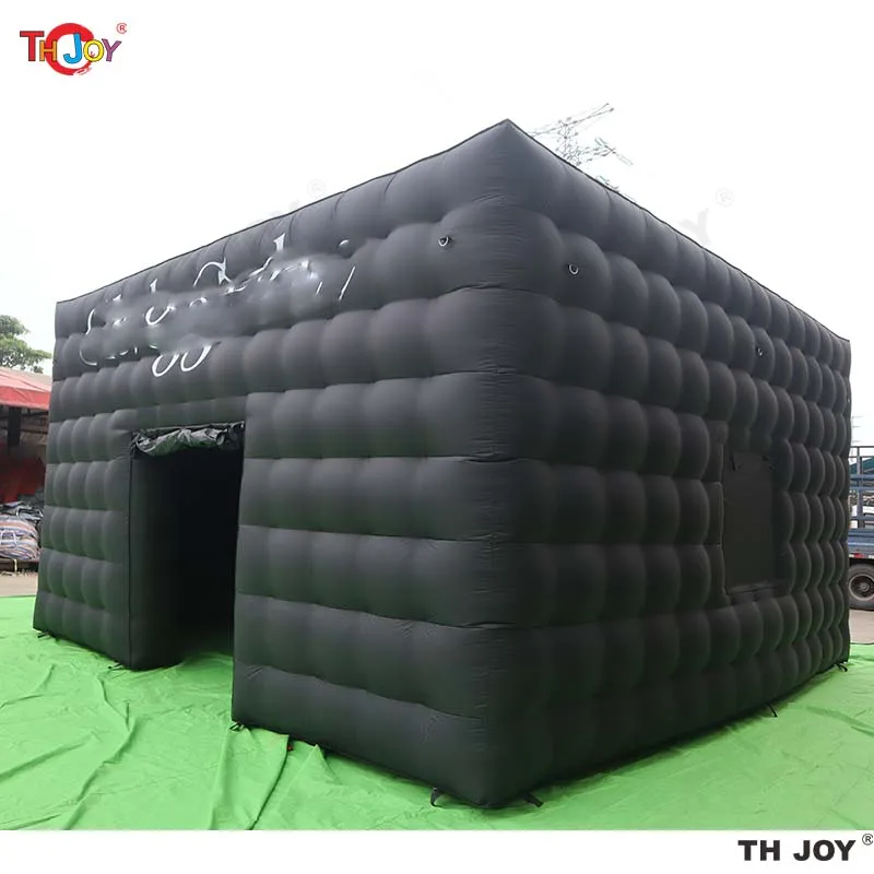 

Гигантская персонализированная большая надувная палатка-куб со встроенной светодиодной подсветкой, идеально подходящая для вечеринок в ночном клубе на открытом воздухе